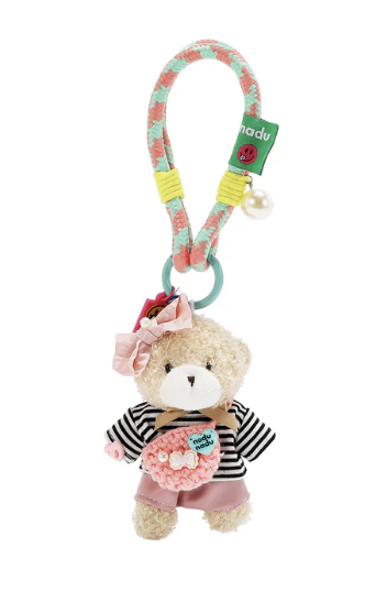BELLA BEAR CITA EN LLAVERO ROSA