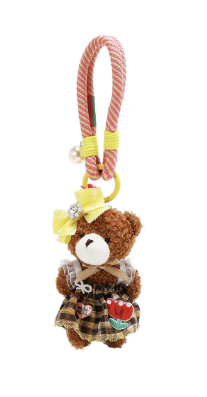 Charm de cuadros amarillos de Lulu Bear
